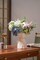 White Vase -Flower Vase, Small Vases for Décor, Ceramic Vase for Shelf Décor, Table Décor, Decorative Vase for Bookshelf, Fireplace Mantle, Office, Centerpieces, Petite Farmhouse Décor, 7.7"